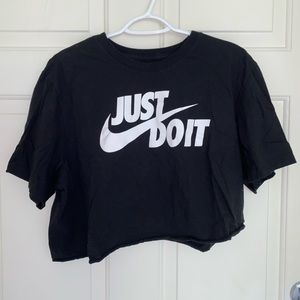 Oversized Nike Slanted Crop Shirt